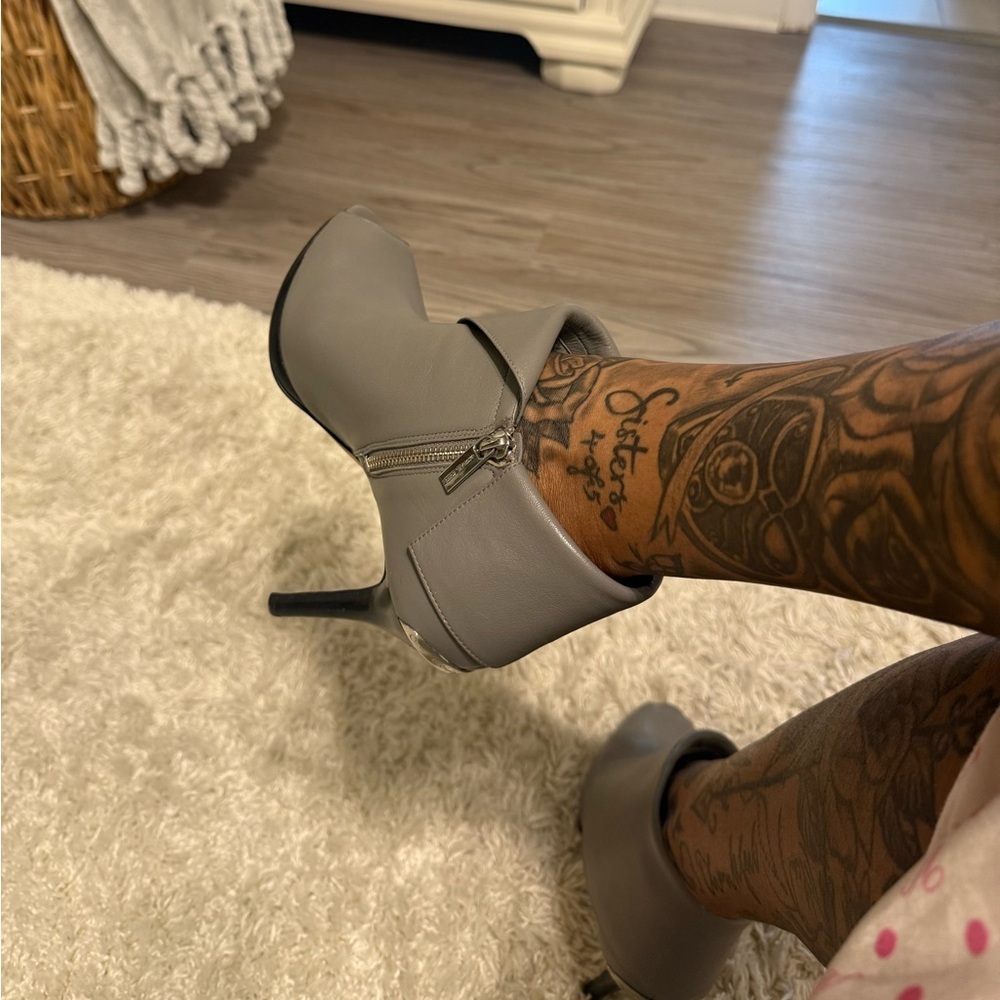 Michael Kors Sleek Gray Ankle Booties - Picture 2 of 15